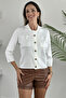 Tan Elastic Waist Ribbed Faux Leather Shorts - 3