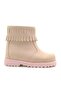 Chiron Genuine Leather Pink Zippered Baby Girl Boots - 2