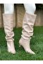 VERN TEN BELOW KNEE GUARDED COWBOOT BOOTS ALMOND HEEL SHORT HEEL - 4