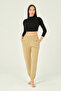 Women's orange Elastic Waist and Leg High Waist Pocket Basic Jogger Cotton Sweatpants - 5