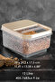 2-Piece Mega Size 12 Lt Pulses Flour Container - Food Storage Container with Sliding Lid Kitchen Organizer Box Cream - 3