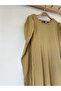 Mustard Modal Corded Scandinavian Girl's Dress - 2