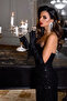 Long Satin Chic Bridal Gloves Elegant White Bridal Wedding Gloves Opera Gloves Black - 8