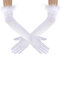Satin Bridal Gloves With Feather Long Feather Wedding Gloves Feather Gloves For Multiples White - 2
