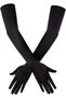 Long Satin Bridal Wedding Gloves For Women Long Prom Party Gloves Black - 4