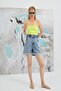 2sal40015md Normal Waist Open Indigo Women's Denim Shorts