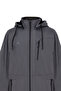 MEN'S BATTAL WITH FLEECE INNER HOODED INNER POCKET RAINCOAT BATTAL COAT ALLY-200 - 3