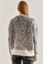 Women's White Gray Pearl Stone Detailed Knitwear Sweater 20234301 - 5