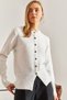 Women's White Buttoned Knitwear Cardigan 20234245 - 5