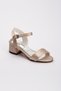 Girl's Mink Satin Open Heeled Birthday Shoes - 2