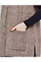 Women's Round Neck Knitwear Buttoned Winter Wool Vest with Pockets - 4