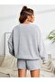 Gray Crew Neck Basic Oversize Sweatshirt - 6