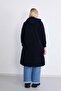 Winter Fleece Navy Blue Long Plus Size Cap - 4