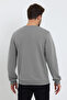 Men's Crew Neck Relaxed Regular 3 Thread Cotton Sweatshirt Gray - 6