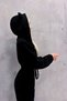 3 Thread Hooded Zippered Jumpsuit with Hood Detail - 5
