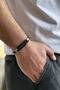 Men's Handmade Rope Wrapped Genuine Leather Ethnic Bracelet
