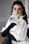 Long Satin Chic Bridal Gloves Elegant White Bridal Wedding Gloves Opera Gloves Black - 7