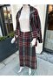 Plus Size Plaid Stamp Skirt - 2
