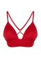 Kırmızı Dokulu Üçgen Push Uplı Bikini Üstü TBESS21BU0010 - 6