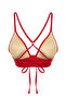 Kırmızı Dokulu Üçgen Push Uplı Bikini Üstü TBESS21BU0010 - 8