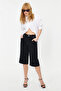 Black High Waist Denim Bermuda Twoss24Sr00023
