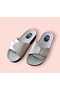 Women's Beige Velcro Comfort Slippers - 2