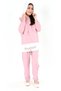 Girl's Airobin Fabric Hooded Kangaroo Pocket Long Sleeve Top and Bottom Tunic Set - 3