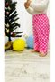 White Polka Dot Pink Velvet Fabric Girl's Trousers - Baby Girl's Trousers - 4