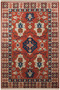 Orange Blue Themed Ethnic Floral Traditional Motif Patterned Vintage Decorative Carpet 2666