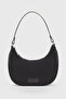 Women's Black Canvas Half Moon Handbag 242 - 2