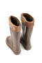 622 Girl's Warm Lining Brown Raincoat Boots - 4