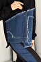 Black Denim Jeans Garni Hooded Tracksuit Set - 6