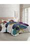 King Size Double Duvet Cover Set Cotton Satin 3D Special Design Colorful Leaves 220X240Cm