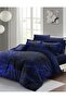 King Size Double Duvet Cover Set Cotton Satin 3D Special Design Blue Night 220X240Cm