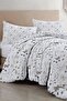 King Size Butterfly Flower Luxury Double Cotton Satin Duvet Cover Set 220X240Cm - 4
