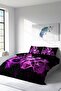 King Size Purple Diamonds 3D Double Duvet Cover Set 220X240Cm - 2
