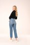 2301 Sunshine Fashion Blue High Waist Short Leg Jeans - 6