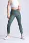 Women's Khaki Winter Raised Diving Fabric Recovery High Waist Leggings - 5