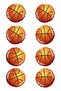 8 Pieces Basketball Ball Foil Balloon - Basketball Theme Complementary Foil Balloon
