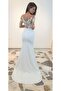 Design Guipure Detailed White Maxi Wedding & After Party & Wedding Dress