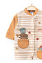 Baby Patterned Snap Jumpsuit 0-6 Months - 2