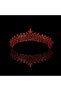 Leaf Model Bride Princess Crown, Bride Queen Crown Burgundy For Wedding Costumes - 7