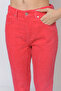 Dried Rose Pocket Detailed Flare Leg Thin Corduroy Trousers - 6