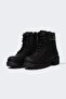Women's Lace-up and Zippered Thick Sole Winter Faux Leather Boot B0931ax23au - 3