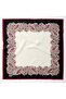 Large Size Silky Sura Rayon Scarf - Cream - Black - 120 X 120 cm