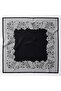 Large Size Silky Sura Rayon Scarf - Black - Gray