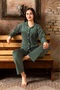 Velvet Shirt Collar Women's Pajamas Set - 2