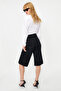 Black High Waist Denim Bermuda Twoss24Sr00023 - 6