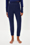 Navy Blue Fully Covered Performance Knitted Lycra 4-Piece Swimsuit Set TCTSS23CF00000 - 6