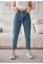 Mom Jean Snow Wash Women's High Waist Star Jean
